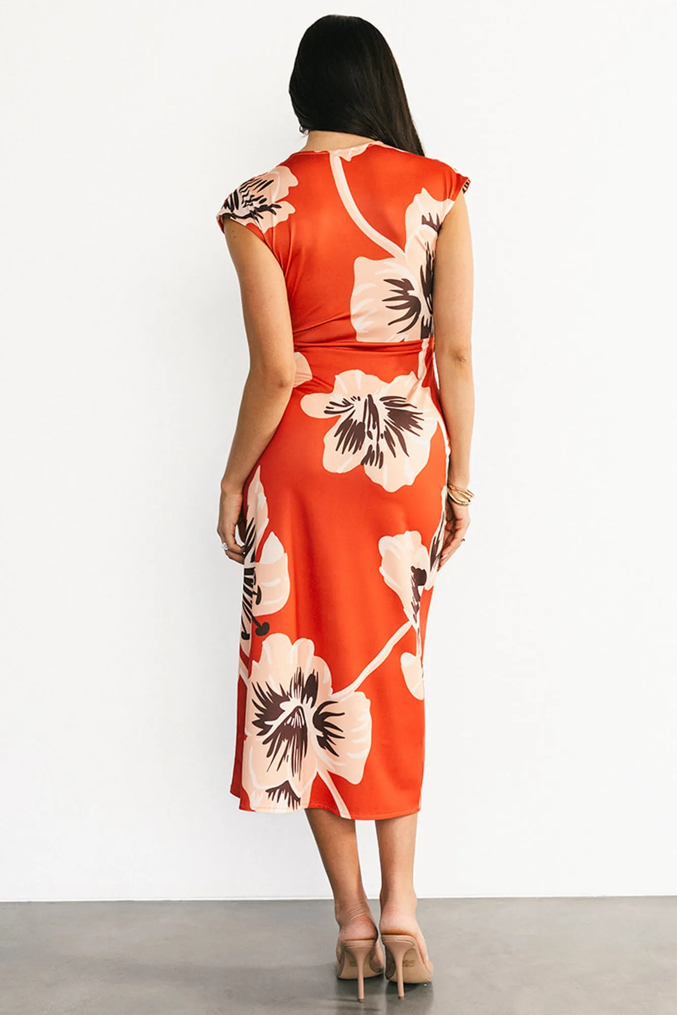 Cascada Twist Midi Dress | Sunset Floral sold by Baltic Born product image thumbnail 4