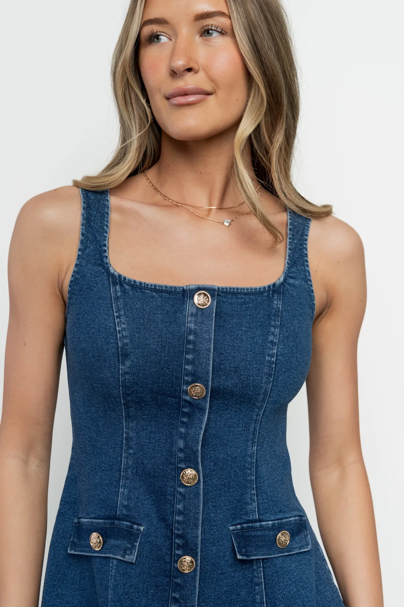 Mason Denim Mini Dress | Medium Wash sold by Baltic Born product image thumbnail 2