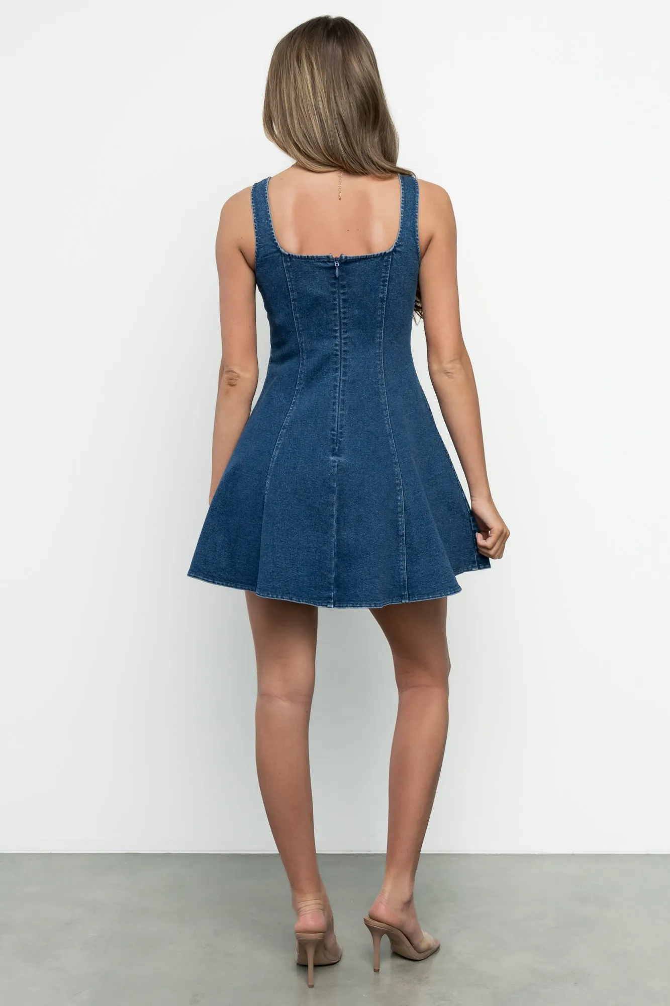 Mason Denim Mini Dress | Medium Wash sold by Baltic Born product image thumbnail 4
