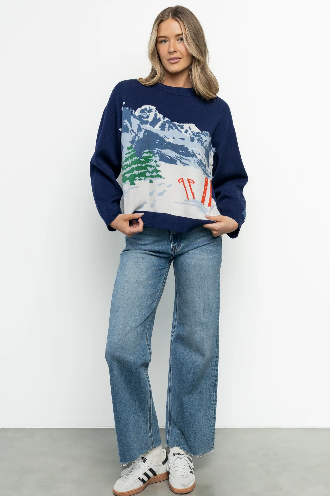 Kobi Sweater | Navy Multi sold by Baltic Born product image thumbnail 3