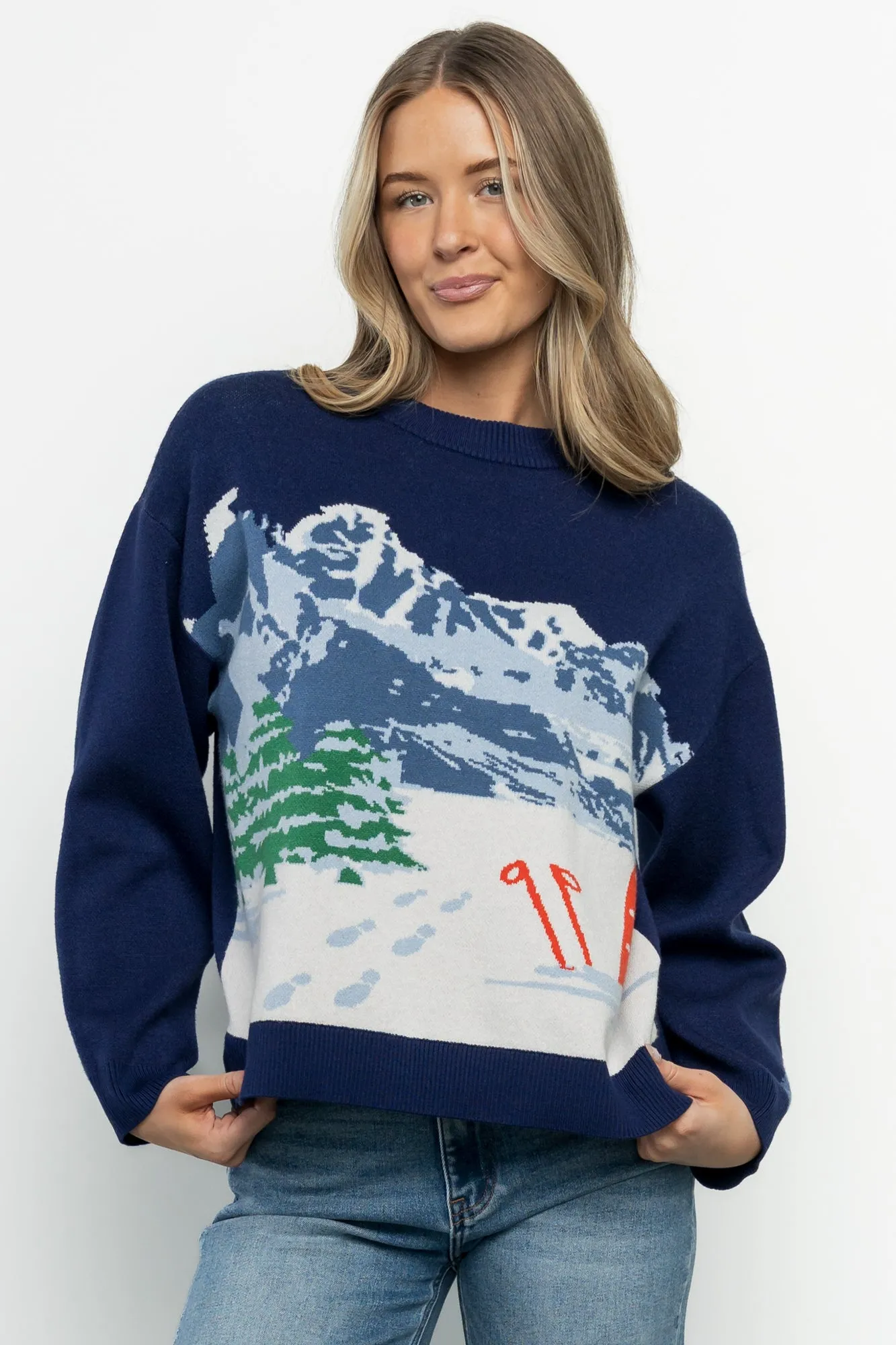 Kobi Sweater | Navy Multi sold by Baltic Born