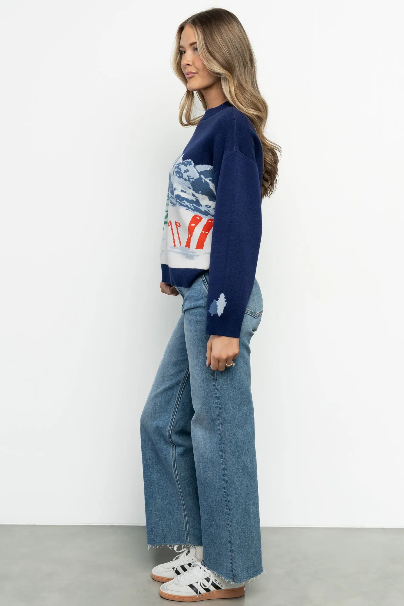 Kobi Sweater | Navy Multi sold by Baltic Born product image thumbnail 5