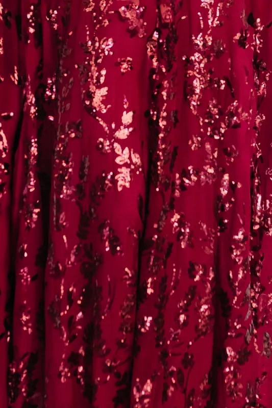 Fabric Swatch - Destiny Sequin | Wine made by Baltic Born
