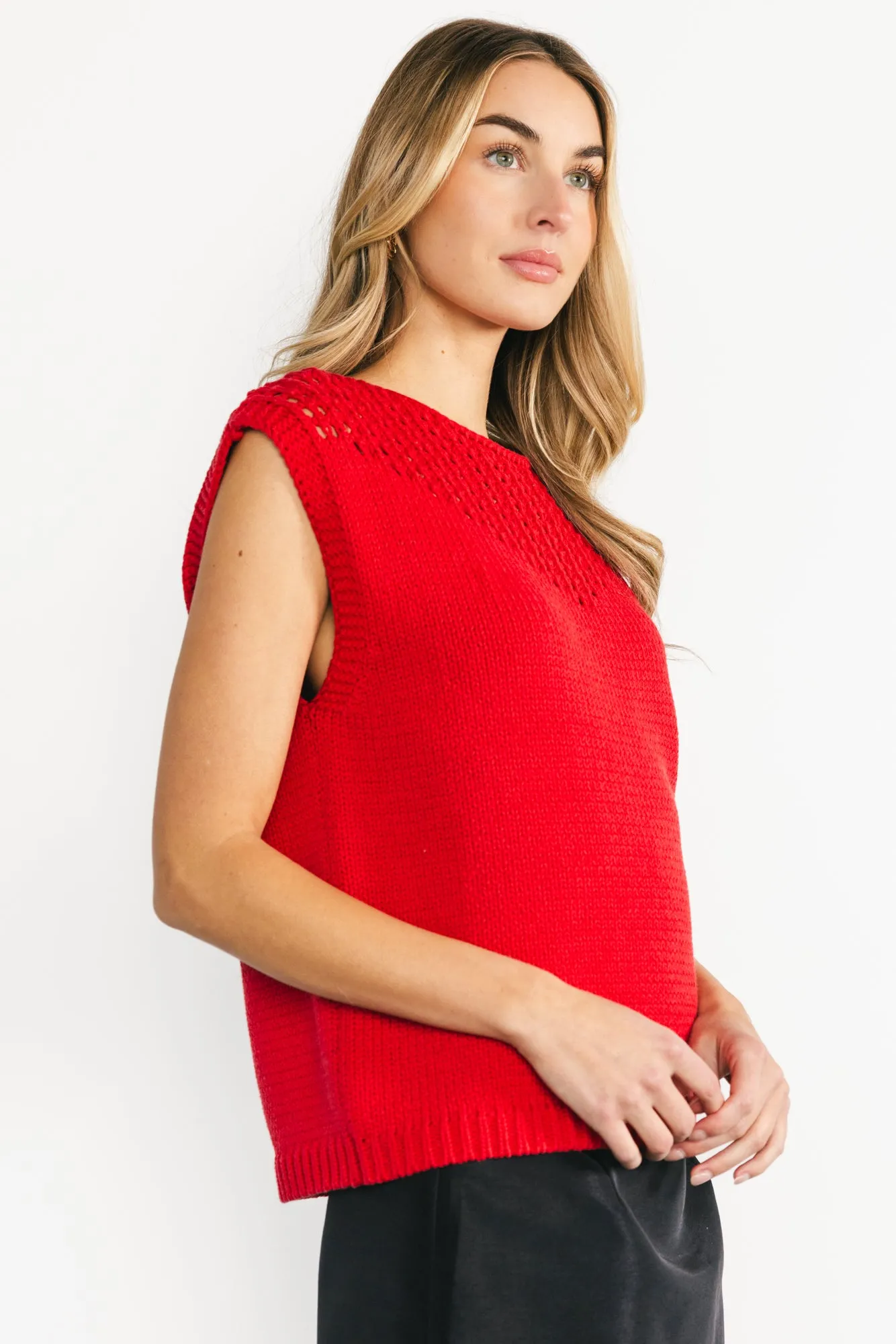 Bennett Sweater Top | Red sold by Baltic Born product image thumbnail 3