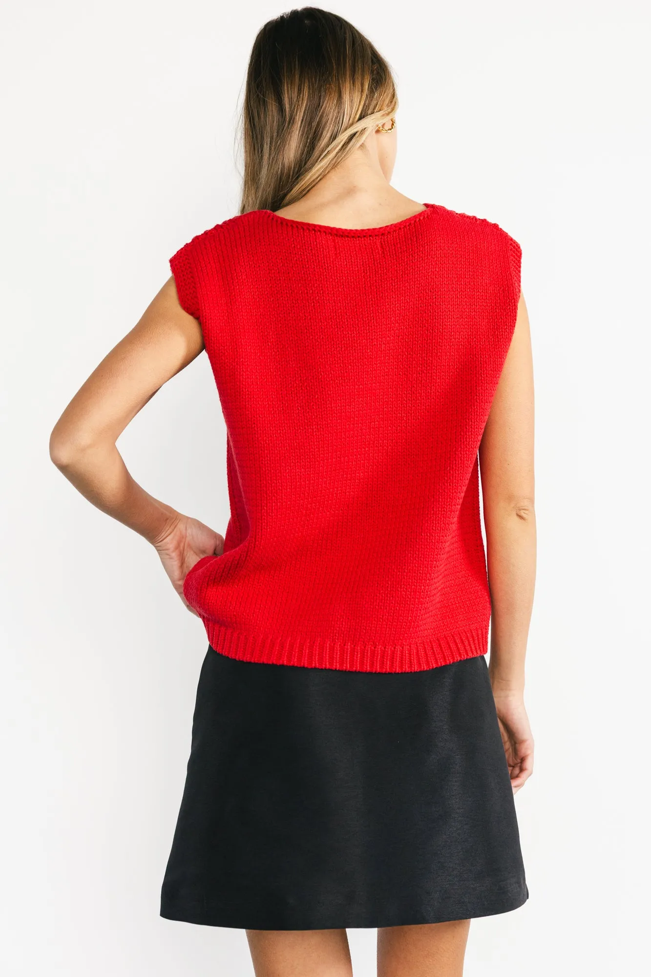 Bennett Sweater Top | Red sold by Baltic Born product image thumbnail 4