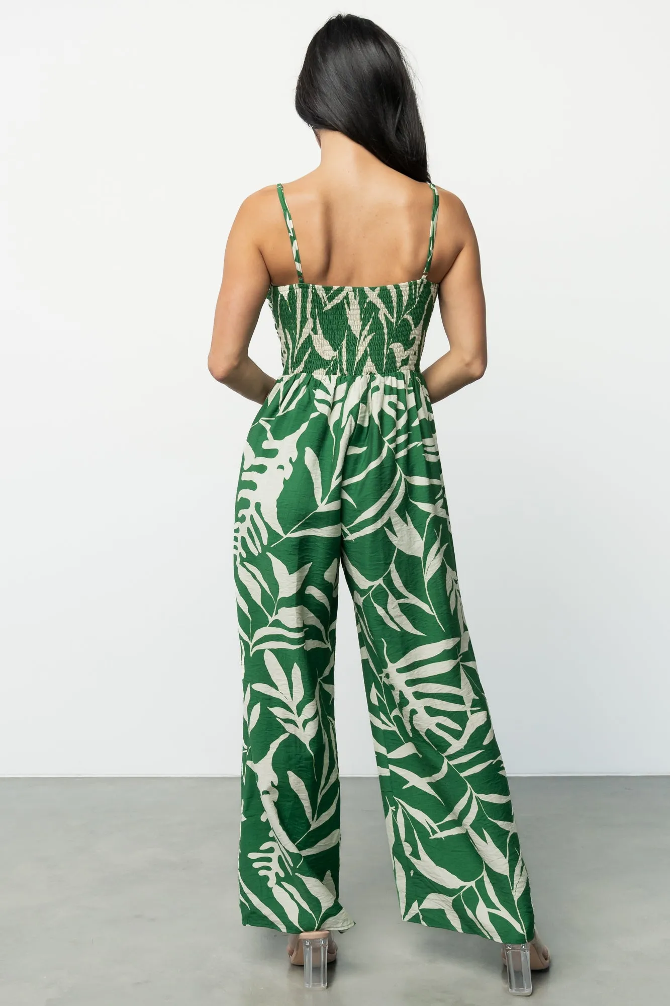 Linda Jumpsuit | Green Print sold by Baltic Born product image thumbnail 4