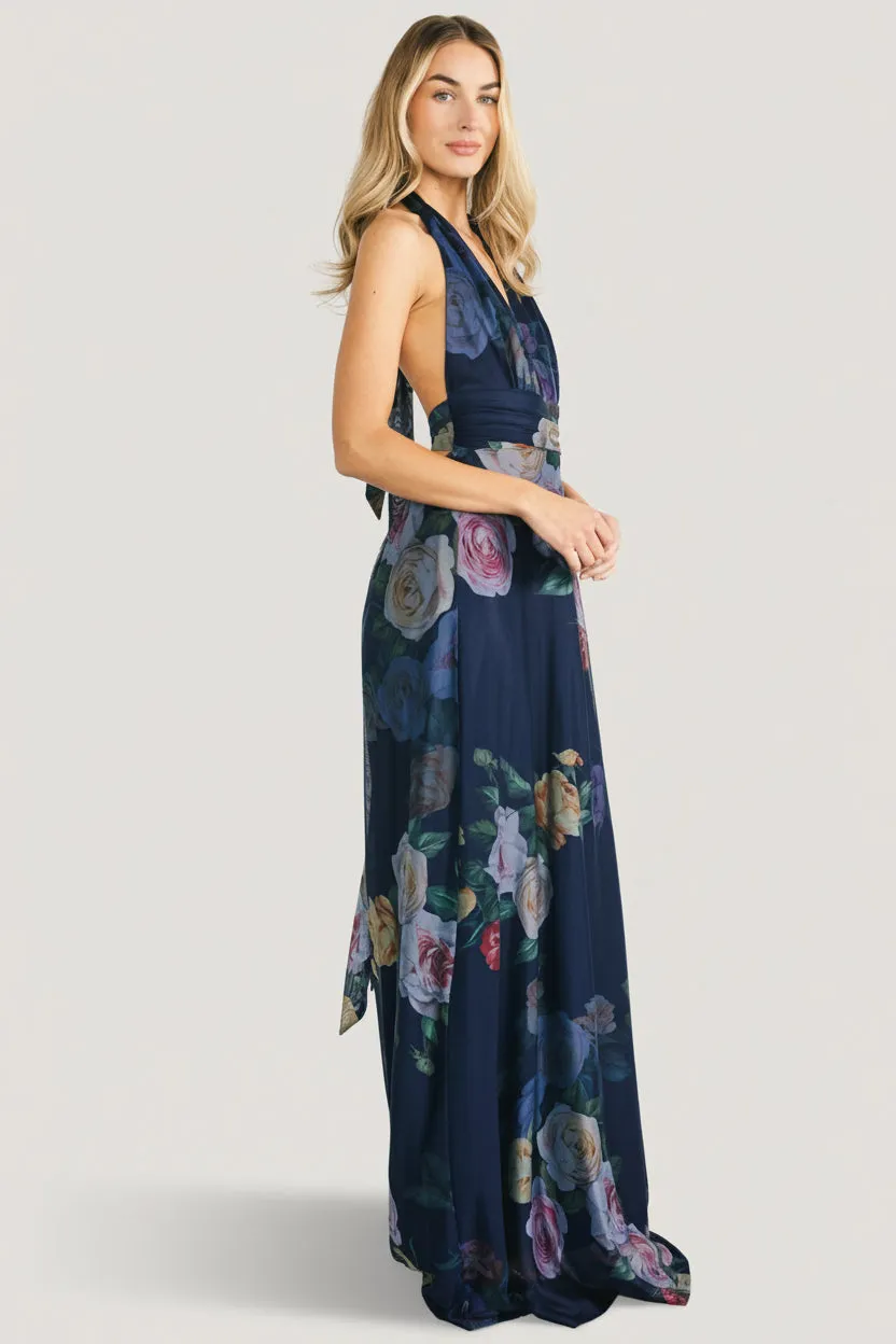 Dresden Halter Maxi Dress | Navy Floral sold by Baltic Born product image thumbnail 3