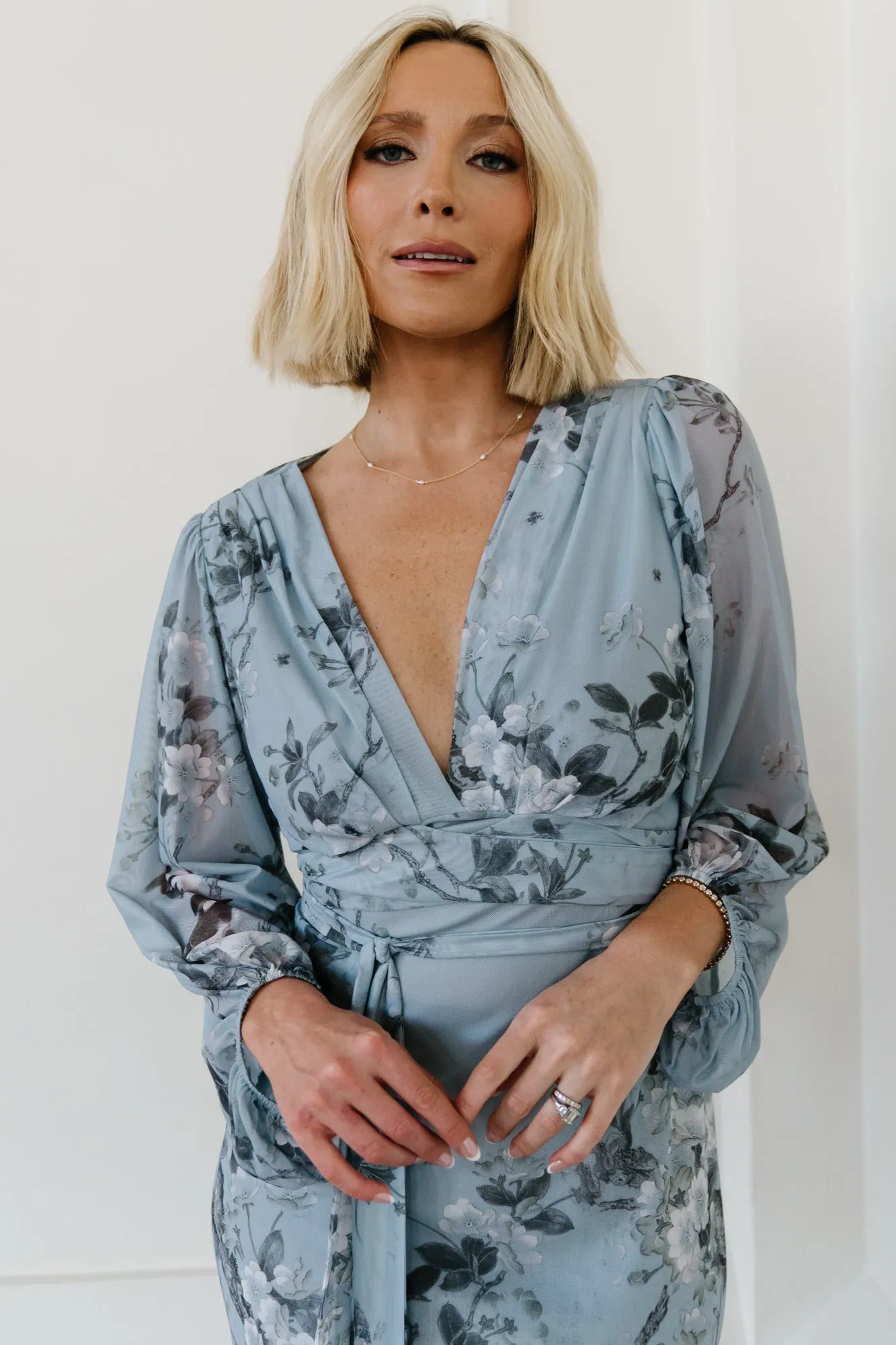 Beckham Maxi Dress | Light Blue Floral sold by Baltic Born product image thumbnail 3