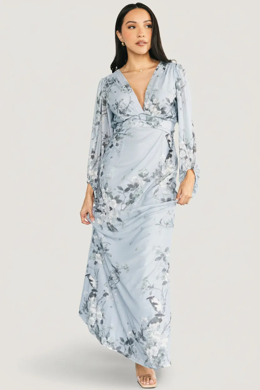 Beckham Maxi Dress | Light Blue Floral sold by Baltic Born product image thumbnail 2