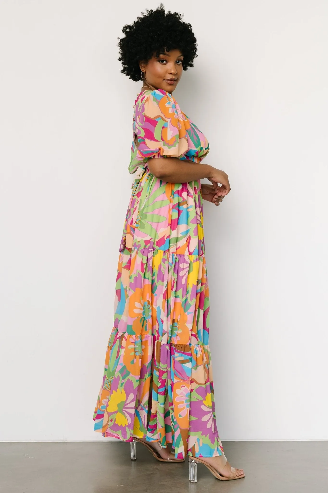 Bastina Open Back Maxi Dress | Multi Print sold by Baltic Born product image thumbnail 3