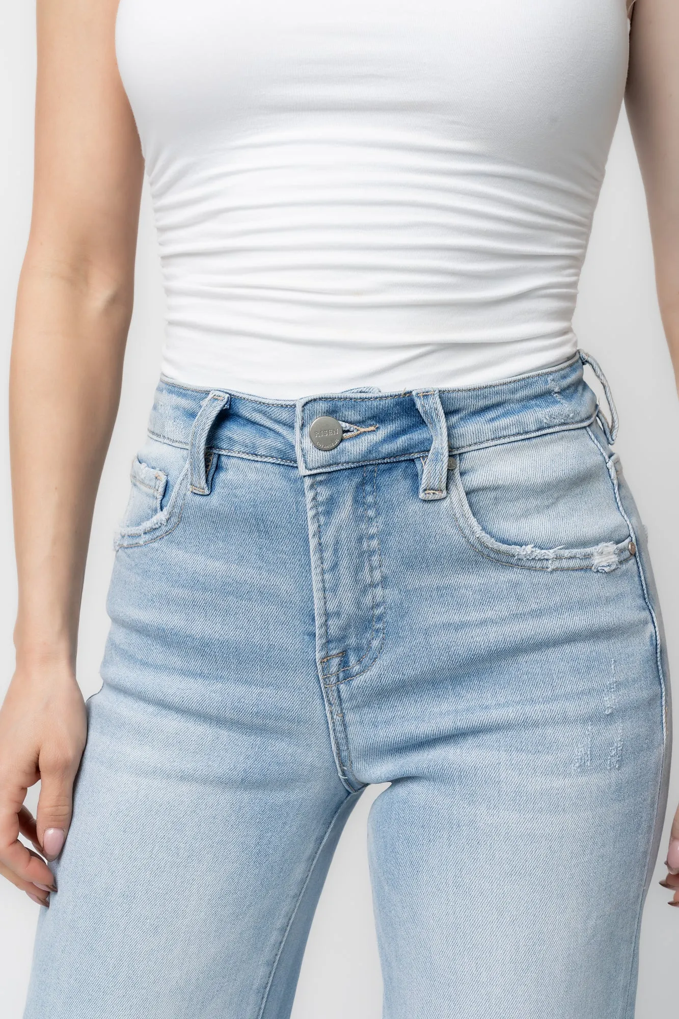 Allure High Rise Straight Jeans | Light Wash sold by Baltic Born product image thumbnail 3