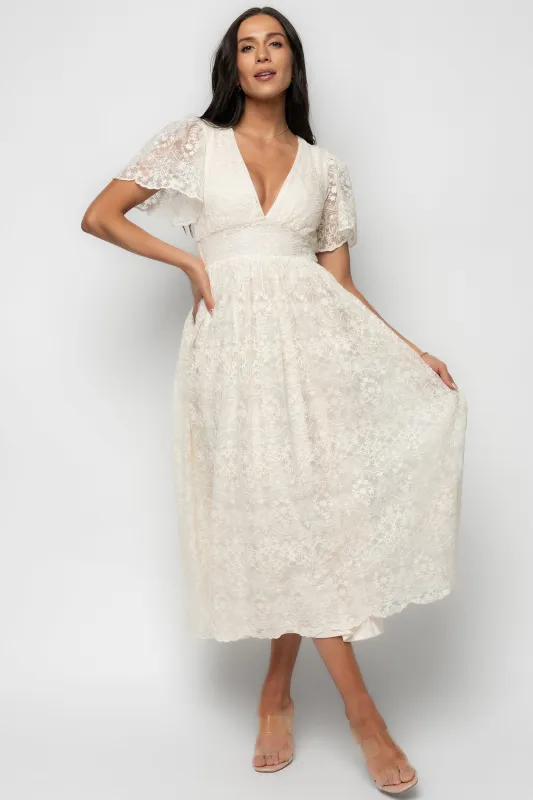 Aphrodite Lace Dress | Vintage Cream made by Baltic Born