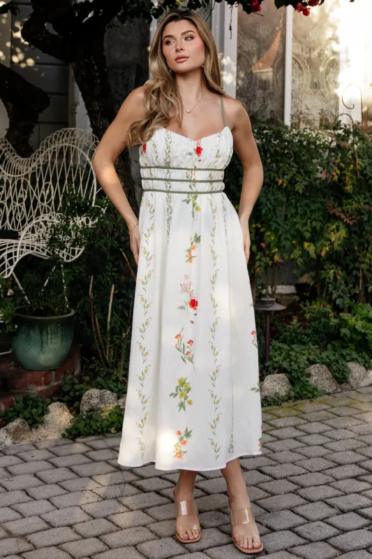 Cerise Midi Dress | Multi Floral made by Blue Blush