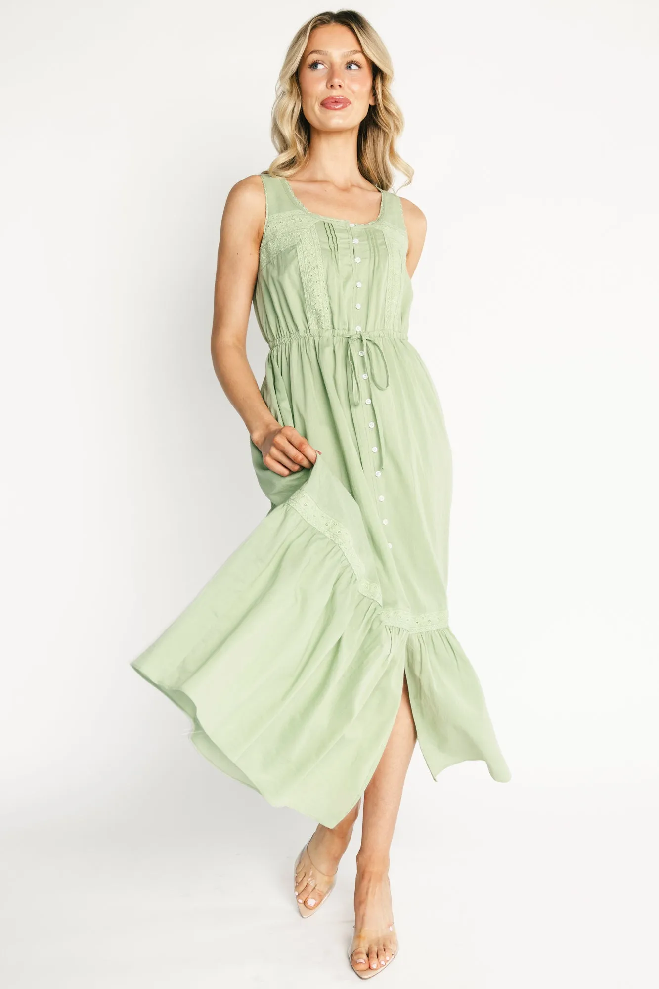 Blanche Midi Dress | Sage sold by Baltic Born product image thumbnail 5