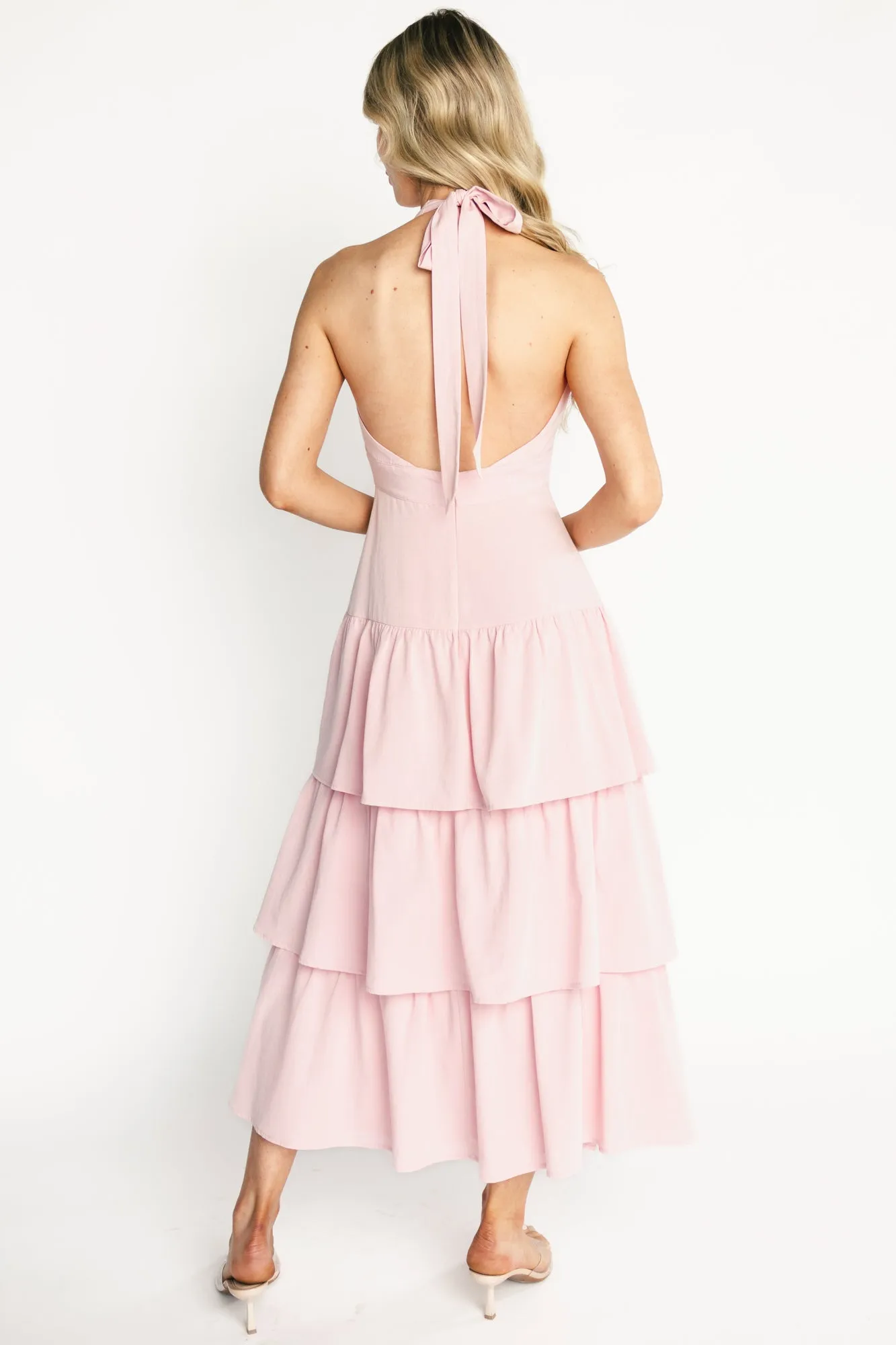 Savannah Tiered Maxi Dress | Light Pink sold by Baltic Born product image thumbnail 4