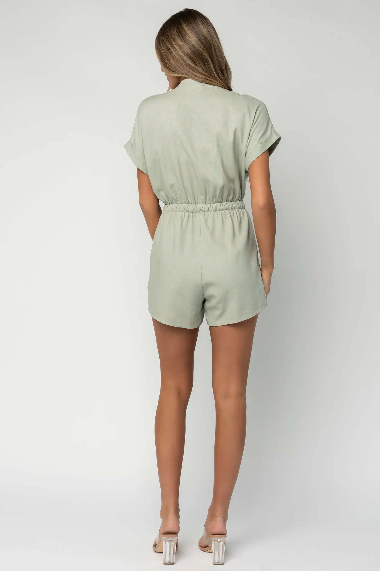 Winnie Romper | Light Sage sold by Baltic Born product image thumbnail 4