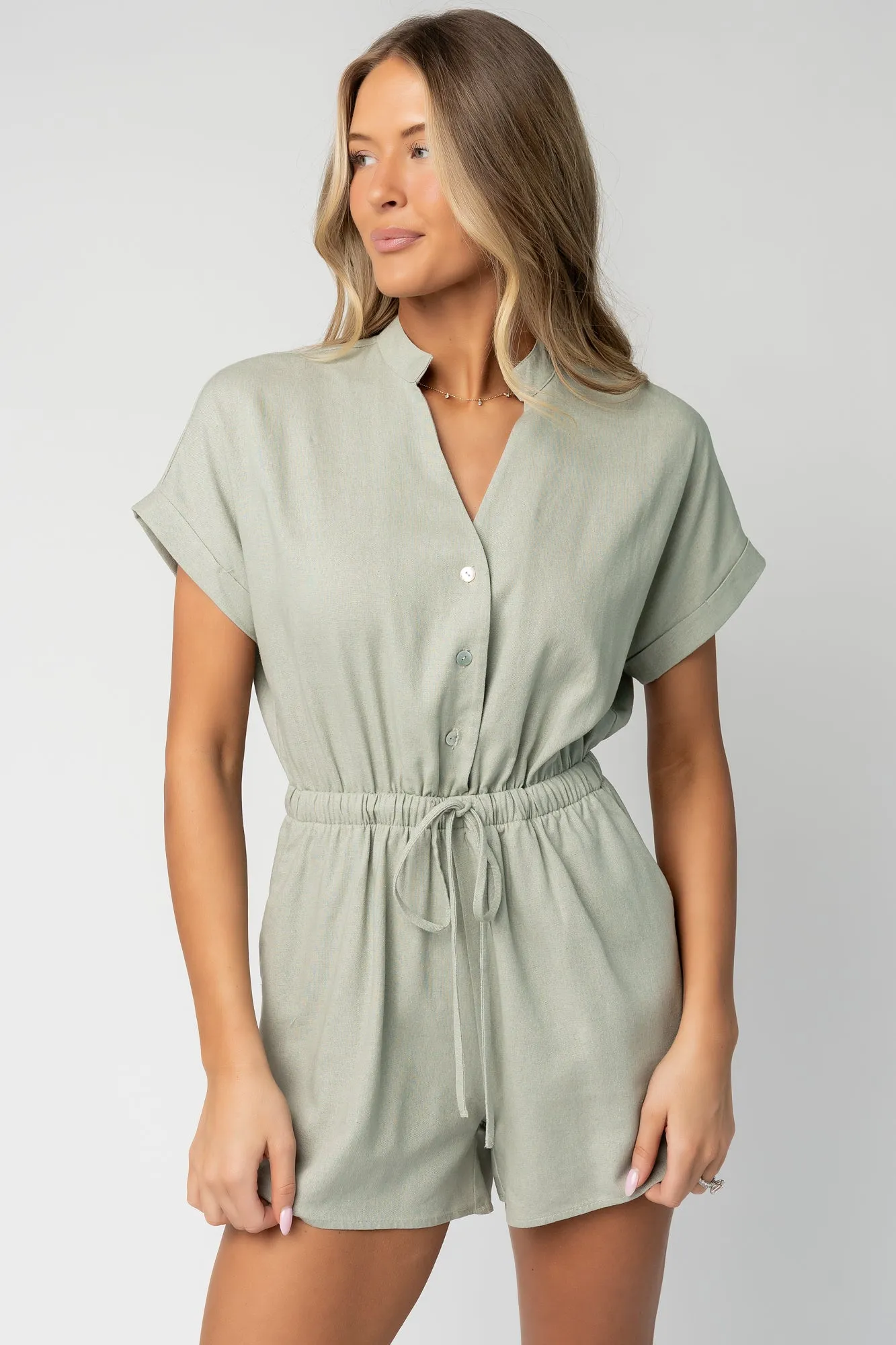 Winnie Romper | Light Sage sold by Baltic Born product image thumbnail 2