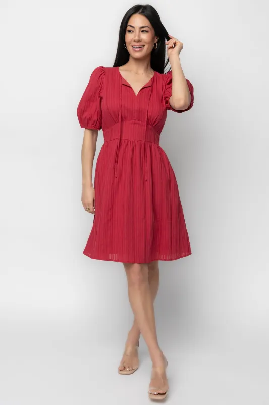 Hayley Short Dress | Red made by Polagram
