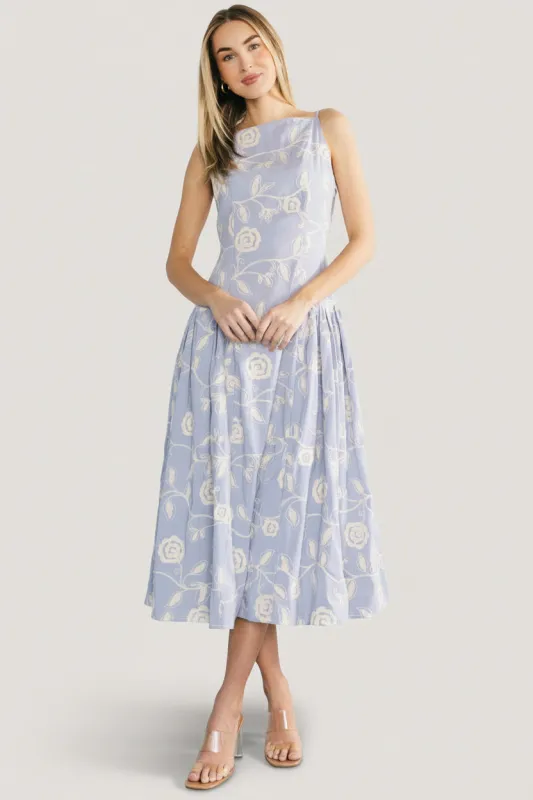 Shea Embroidered Dress | Blue sold by Baltic Born