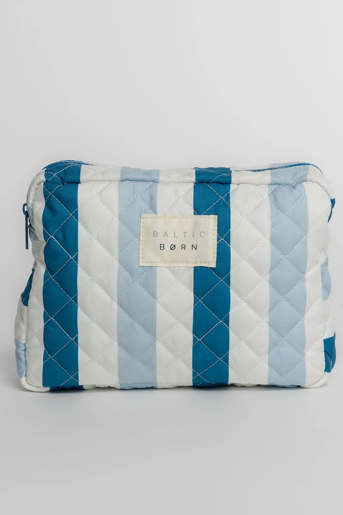 Kelani Quilted Cosmetic Bag Set | Blue Stripe sold by Baltic Born product image thumbnail 2