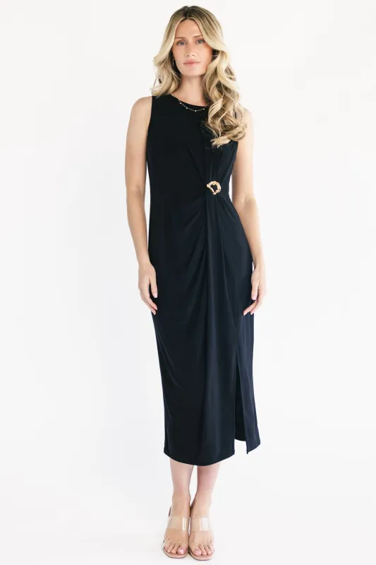 Novara Midi Dress | Black made by Gilli