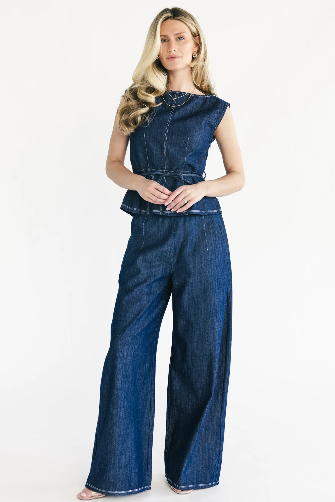 Xandria Top | Dark Denim sold by Baltic Born product image thumbnail 4