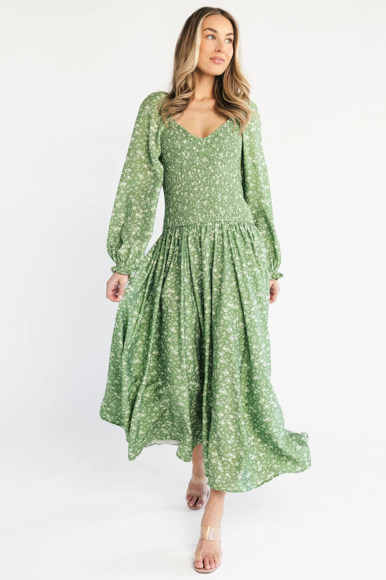 Bunny Maxi Dress | Green Floral sold by Baltic Born product image thumbnail 5