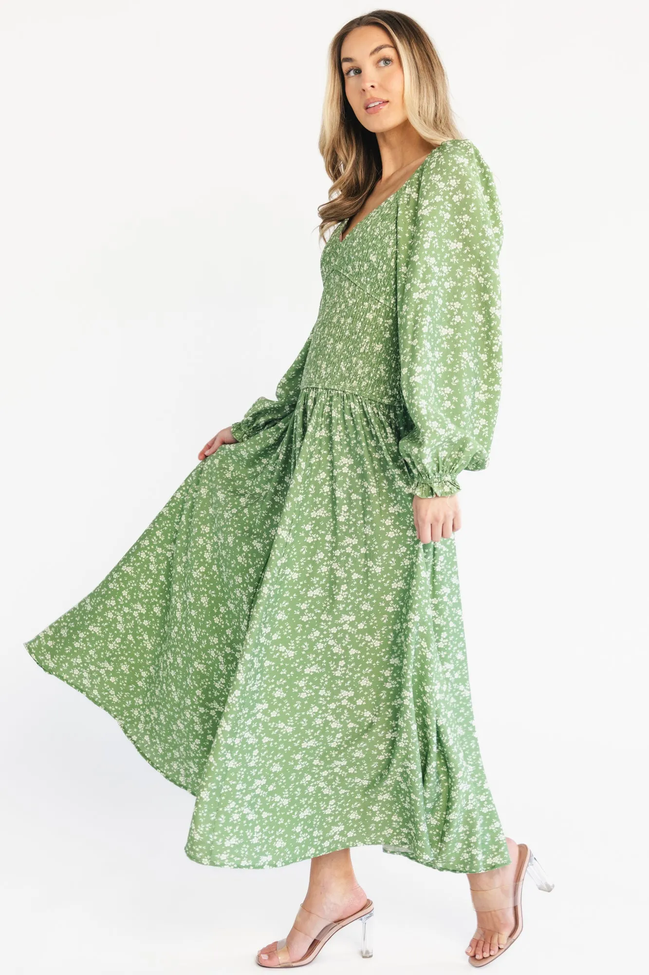 Bunny Maxi Dress | Green Floral sold by Baltic Born product image thumbnail 3