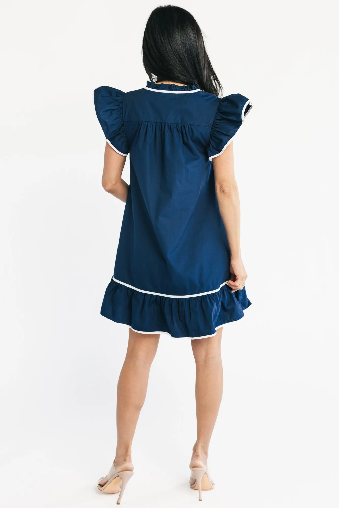 Butterfield Short Dress | Navy sold by Baltic Born product image thumbnail 4