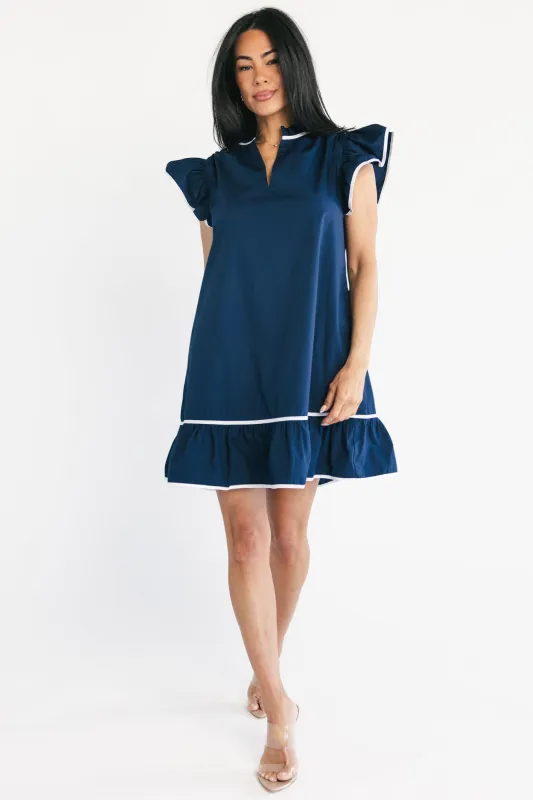 Butterfield Short Dress | Navy made by Sugarlips