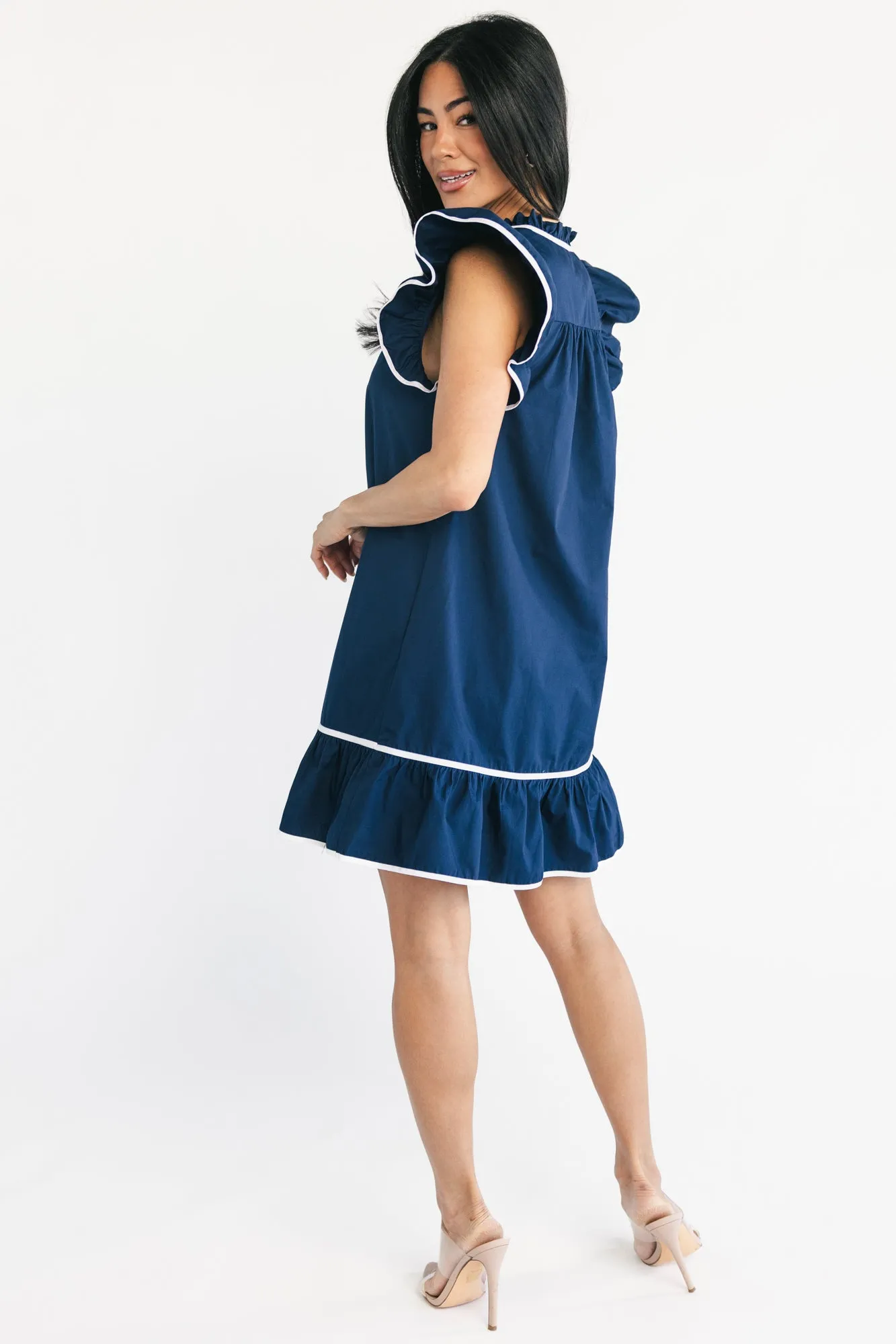 Butterfield Short Dress | Navy sold by Baltic Born product image thumbnail 5