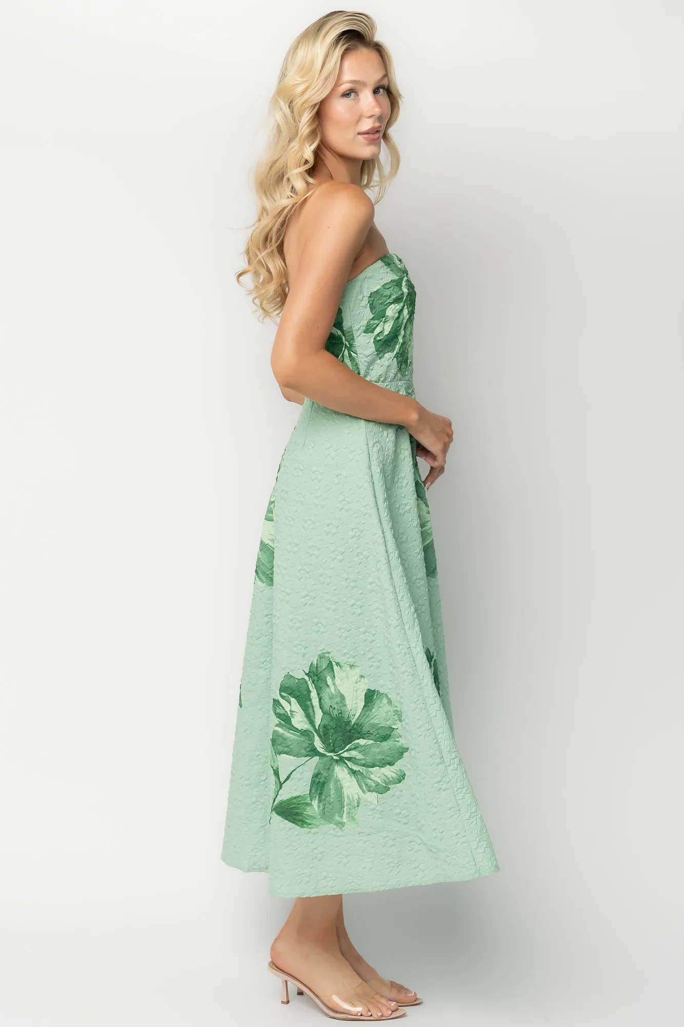 Genesis Strapless Midi Dress | Mint Green sold by Baltic Born product image thumbnail 5