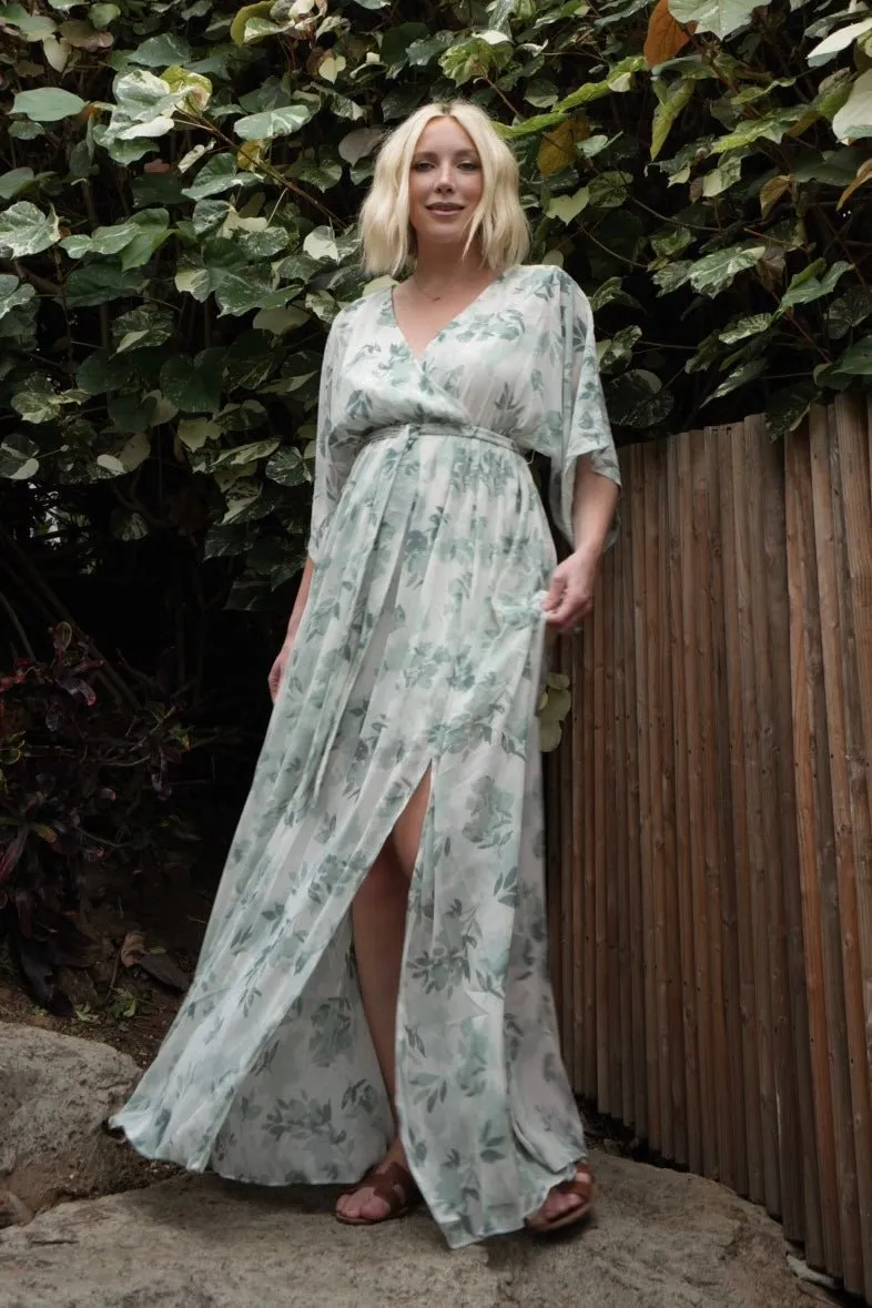 Kia Kimono Maxi Dress | Sage Floral sold by Baltic Born product image thumbnail 5