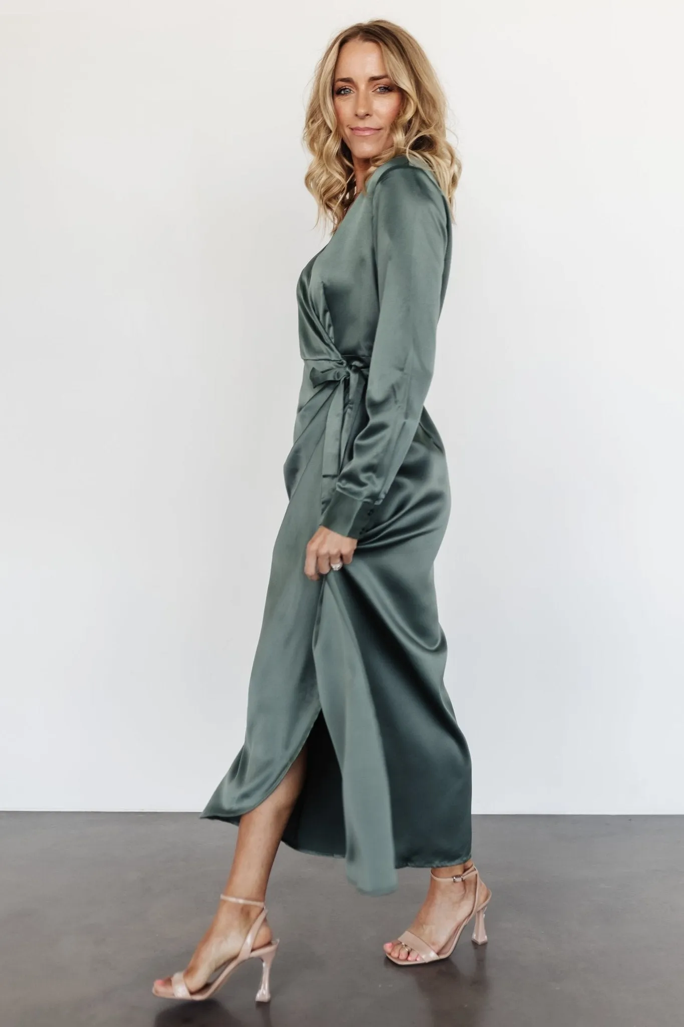Lawrence Wrap Maxi Dress | Winter Green sold by Baltic Born product image thumbnail 4