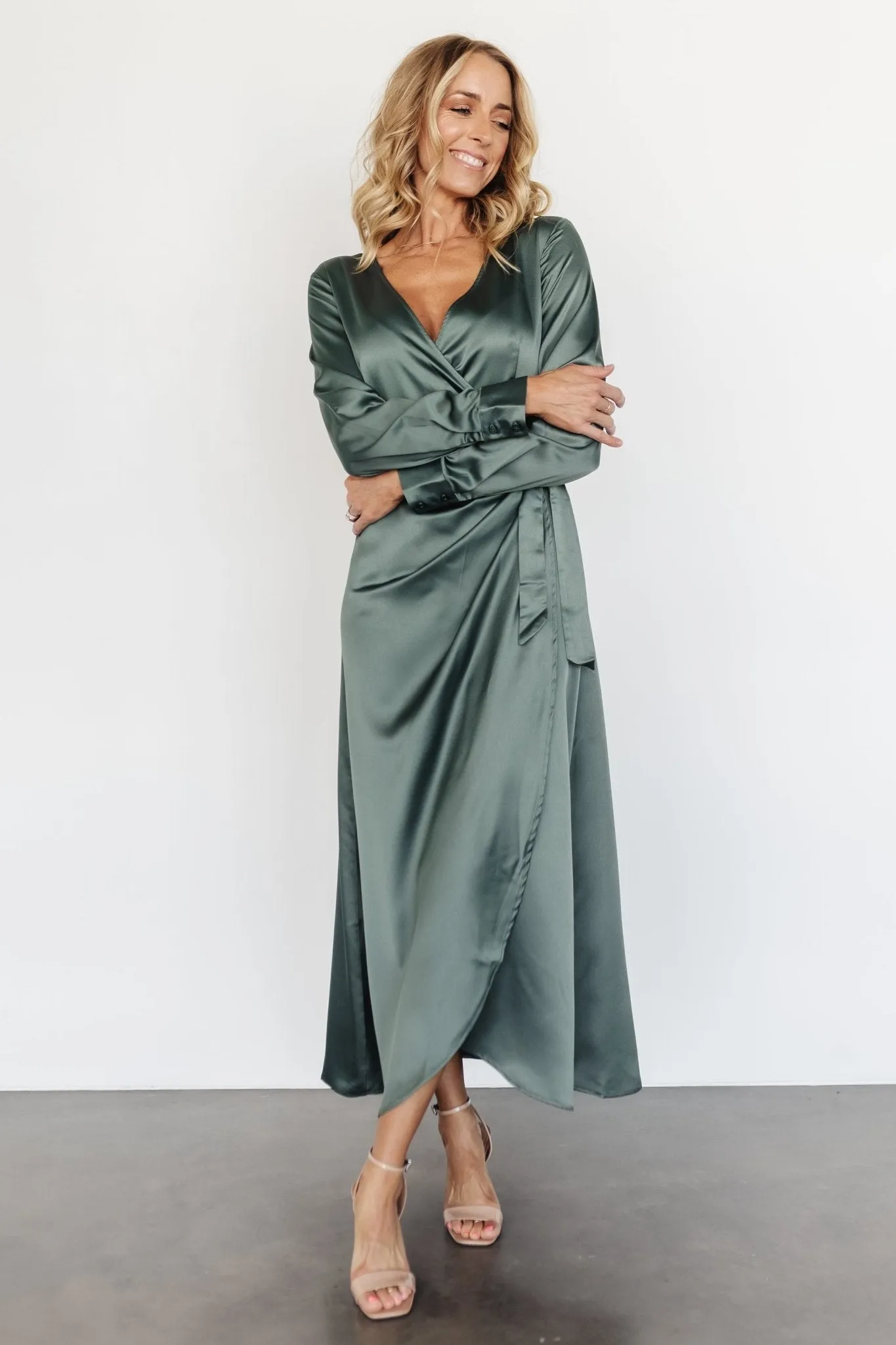 Lawrence Wrap Maxi Dress | Winter Green sold by Baltic Born product image thumbnail 5