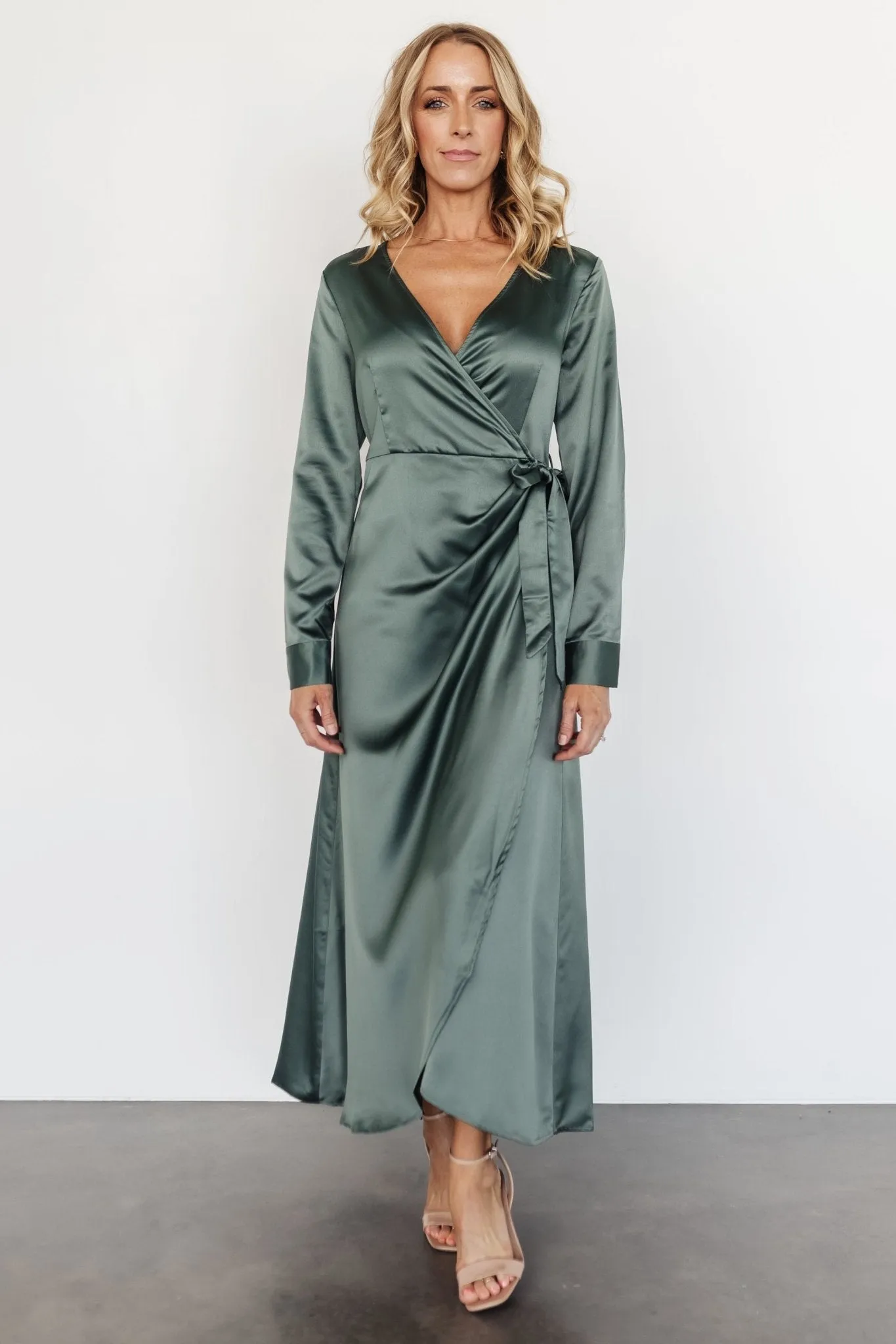Lawrence Wrap Maxi Dress | Winter Green sold by Baltic Born product image thumbnail 2