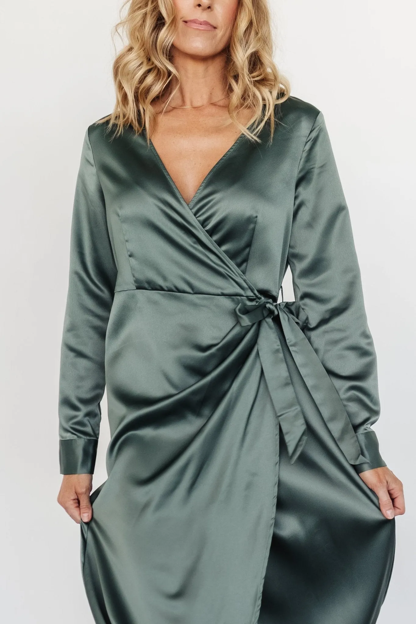 Lawrence Wrap Maxi Dress | Winter Green sold by Baltic Born product image thumbnail 3
