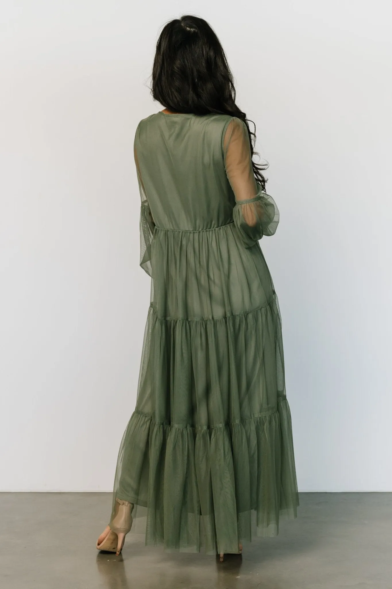 Hoffman Tulle Maxi Dress | Olive sold by Baltic Born product image thumbnail 5
