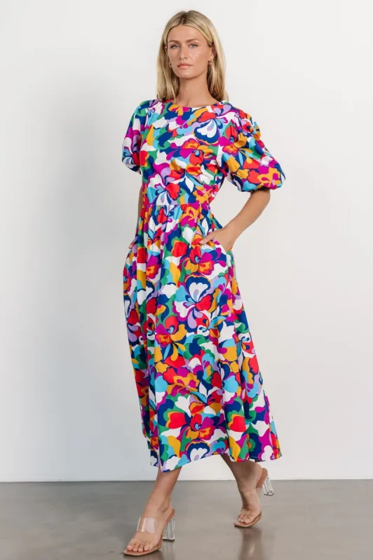 Elisa Open Back Dress | Multi Print sold by Baltic Born