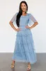 Bexley Tulle Dress | Dusty Blue sold by Baltic Born