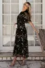 Arabella Embroidered Tulle Maxi Dress | Gold + Black sold by Baltic Born
