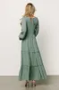 Bayley Smocked Dotted Maxi Dress | Dark Eucalyptus sold by Baltic Born