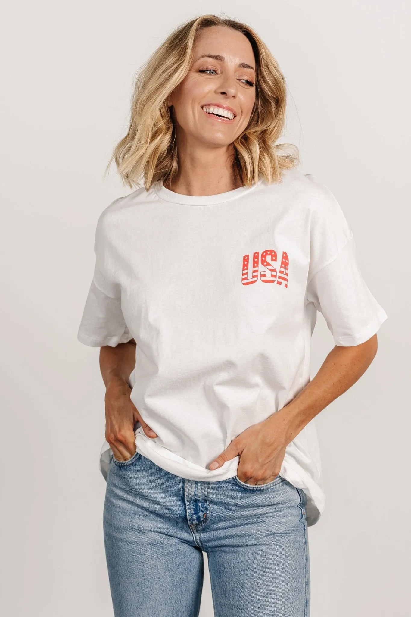 USA Oversized Tee | Off White sold by Baltic Born