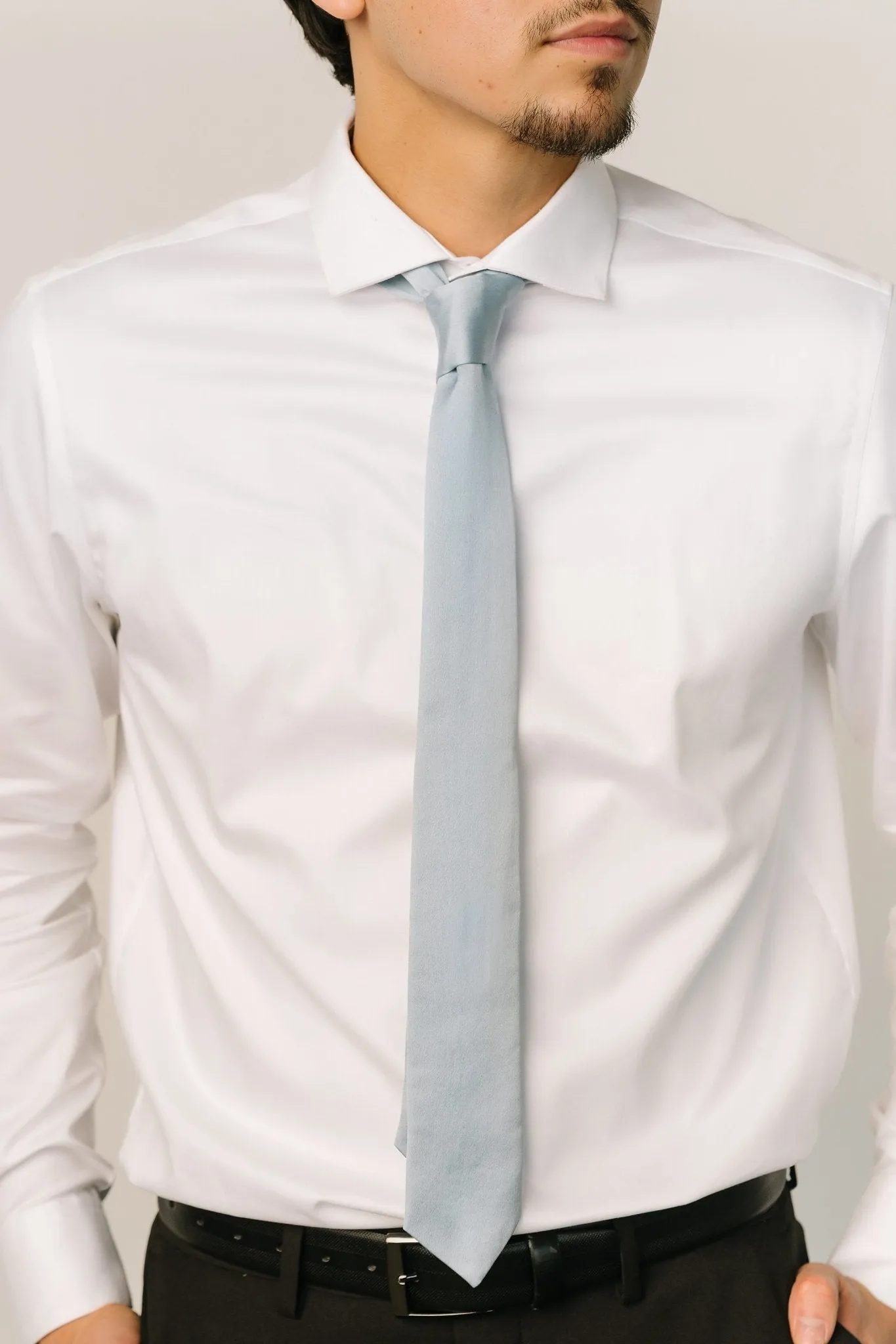 Classic Satin Tie | Light Blue sold by Baltic Born