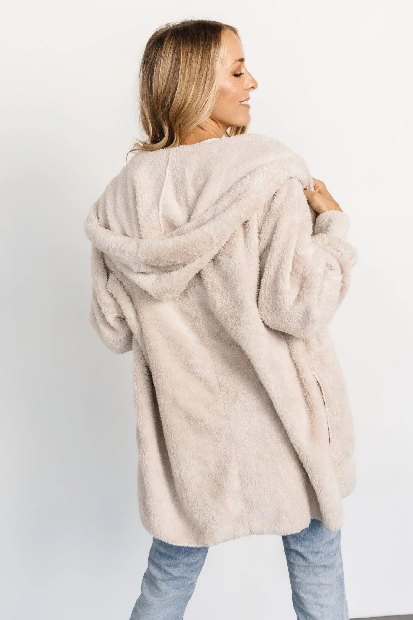 Melrose Teddy Jacket | Oatmeal sold by Baltic Born product image thumbnail 3