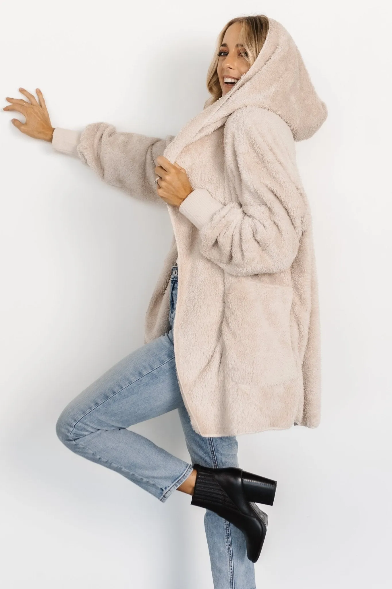 Melrose Teddy Jacket | Oatmeal sold by Baltic Born product image thumbnail 2