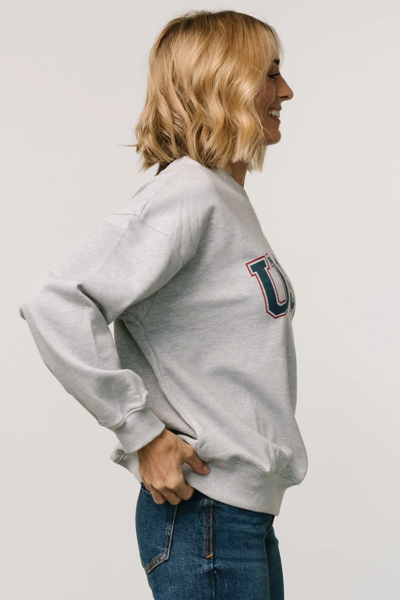 USA Oversized Sweatshirt | Heather Gray sold by Baltic Born product image thumbnail 4
