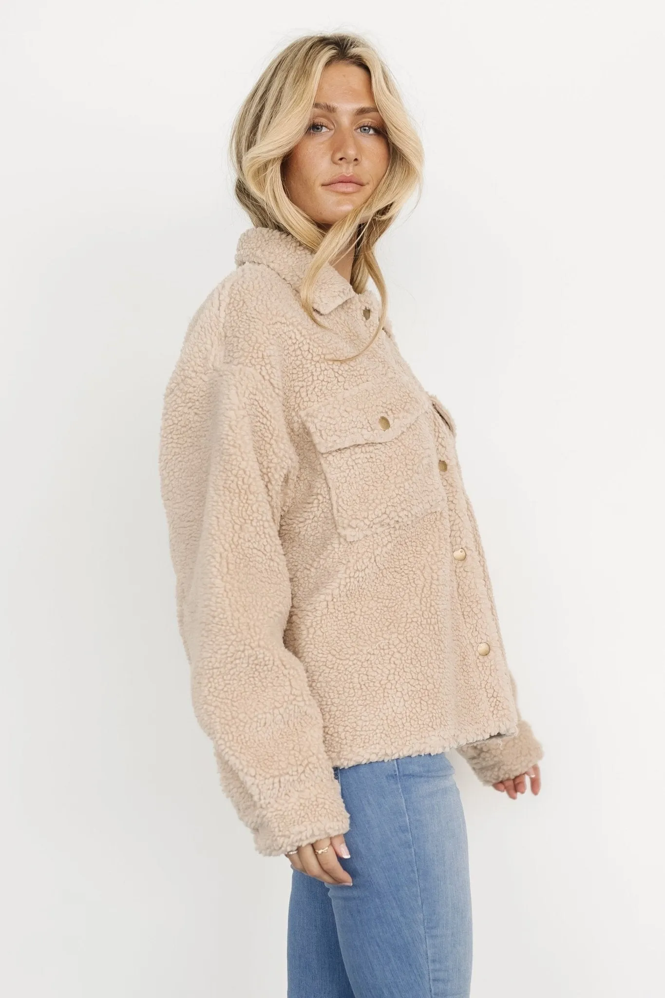 Midtown Sherpa Jacket | Oatmeal sold by Baltic Born product image thumbnail 4
