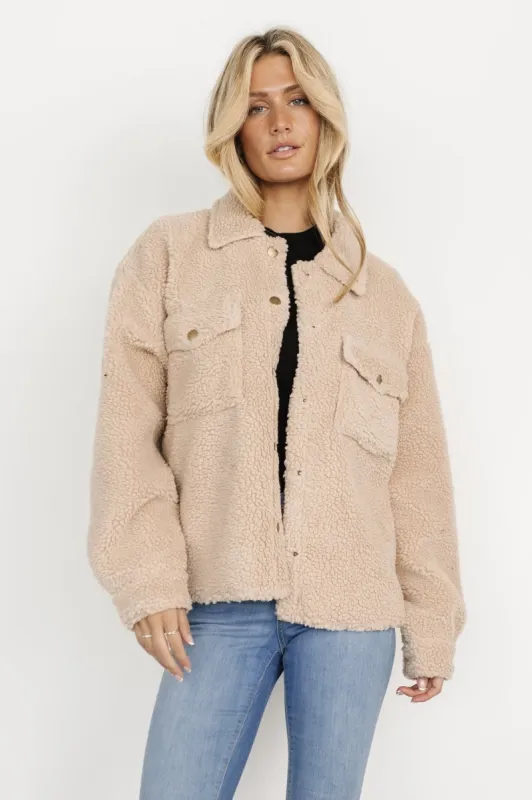 Midtown Sherpa Jacket | Oatmeal sold by Baltic Born