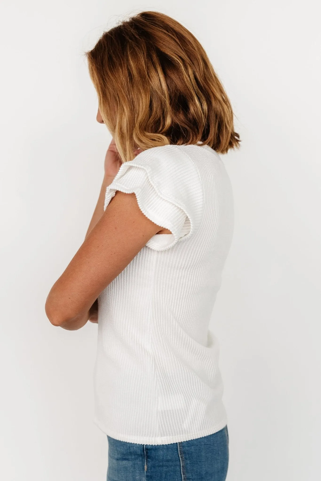 Lianna Ribbed Top | Off White sold by Baltic Born product image thumbnail 5